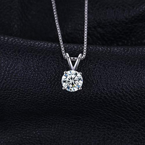 1ct Simulated Diamond CZ Stud Pendant - Picture 2 of 6